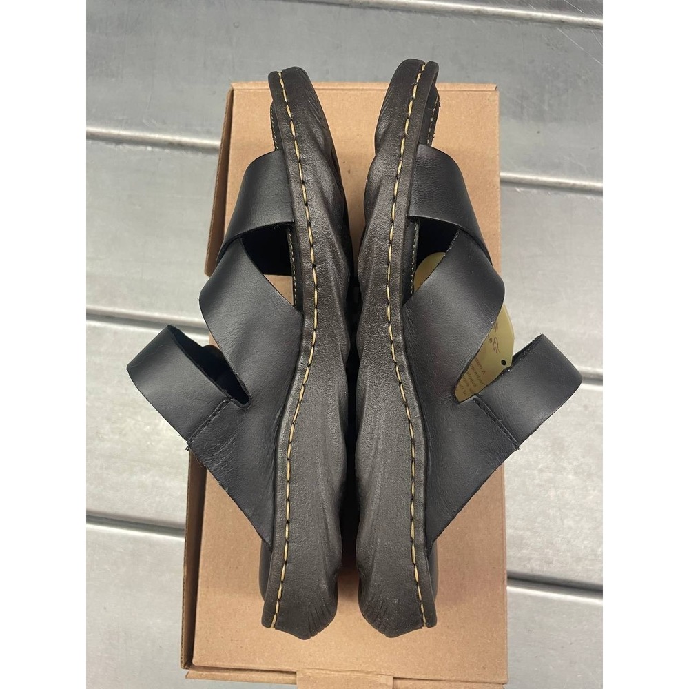 Born Salas Sandals Womens 6 Black Leather Slide - Picture 8 of 11